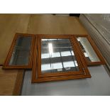 5245 - Pine 3 panel dressing table mirror