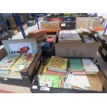 4 boxes containing a large quantity of Rupert and other childrens annuals, plus Enid Blyton and
