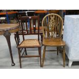 Edwardian bedroom chair with bergere seat