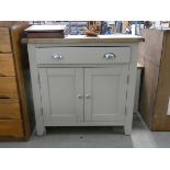 84 - Chester grey painted oak 2 door small sideboard