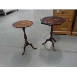 2 tripod wine tables