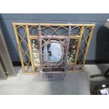 5605 - 2 mirrors in cane frames