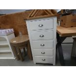 78 - Portland white 5 drawer tallboy