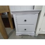 27 - Florence grey painted large bedside cabinet