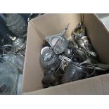 5529 - Quantity of loose cutlery plus a cruet set and other silver plate
