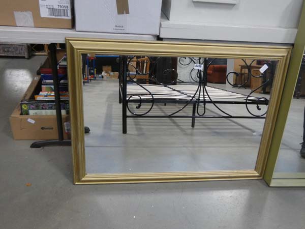 Rectangular mirror in gilt frame