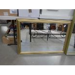 Rectangular mirror in gilt frame