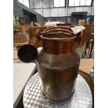 (17) Copper milk churn plus a mug