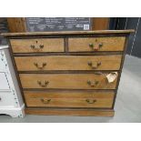 Oak chest of 2 over 3 drawers