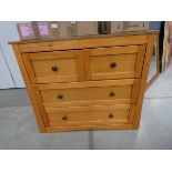 Beech chest of 2 over 2 drawers