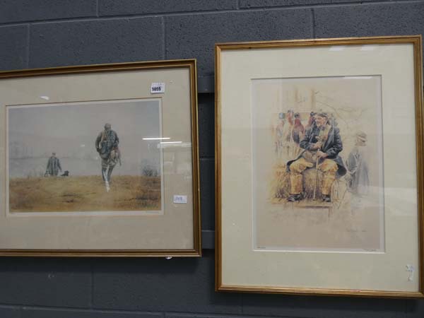 5381 - 2 framed and glazed limited edition hunting prints