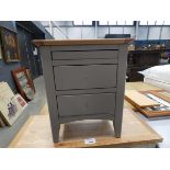 70 - Malvern Shaker Grey Painted Oak Bedside Table (16)