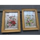 5505 - Pair of framed and glazed floral pictures