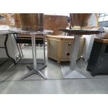 2 circular Bistro tables