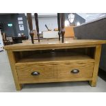 61- Rutland oak corner TV unit