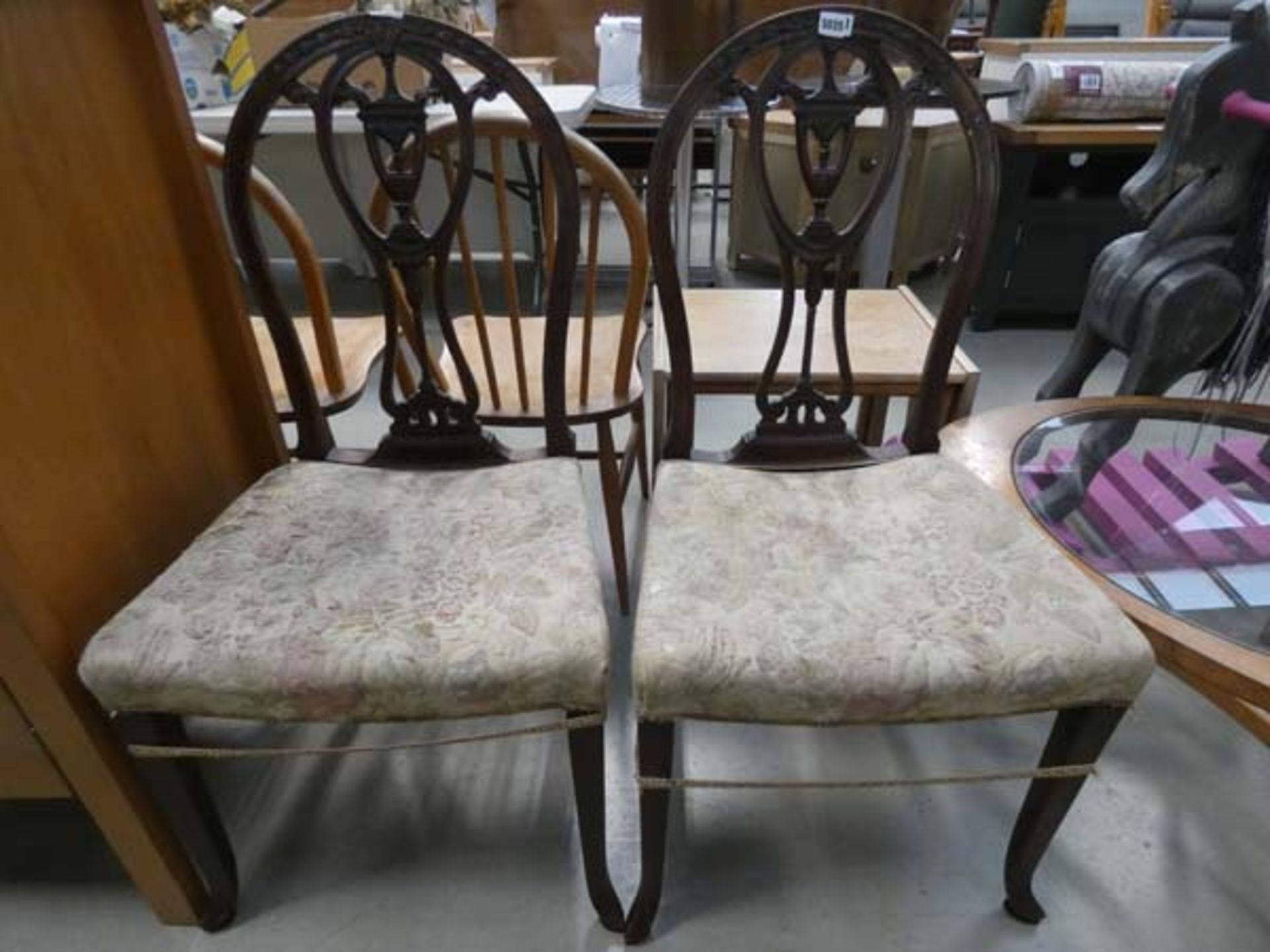 5050 - Pair of carved Georgian dining chairs