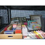 Cage containing cigarette cards and a large quantity of playing cards