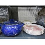 5587 Cage containing quantity of Denby crockery