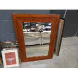 5212 - Rectangular mirror in pine frame
