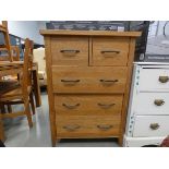 Oak chest of 2 over 3 drawers