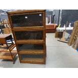 WITHDRAWN 5169 - A Globe Wernicke-style 4 tier bookcase