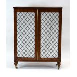 A 19th century French mahogany two-door cabinet,
