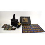 A Bing black tole magic lantern and thirty-nine slides including children's stories and personal