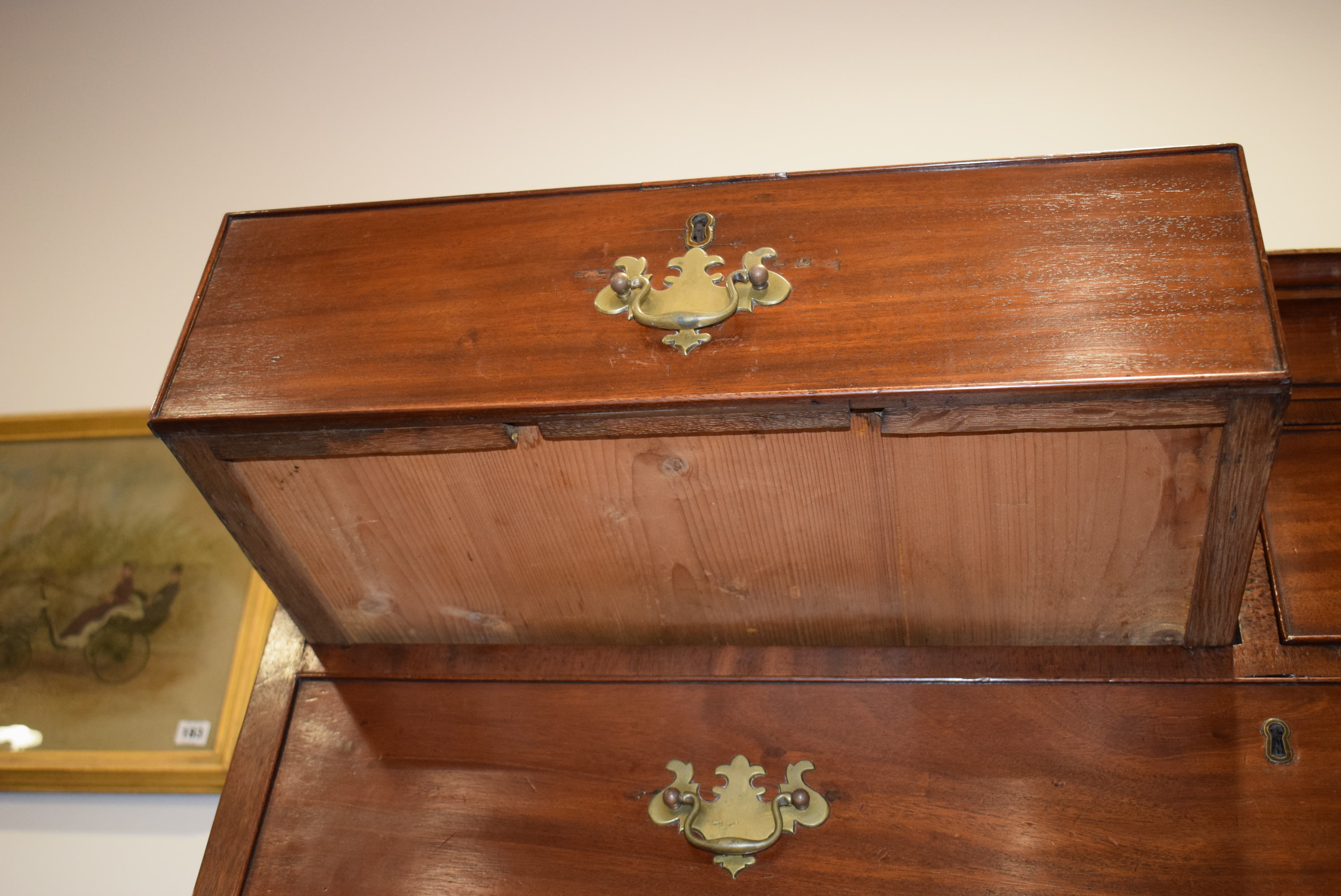 An early 19th century and later mahogany chest-on-chest, - Image 16 of 17