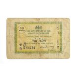 The Government of the Straits Settlements, 10 cents banknote, c.