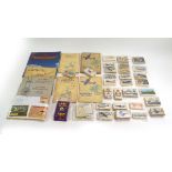 A collection of aeronautical cigarette card sets including Player's (1936) International Airliners,