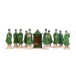 A set of ten Chinese tomb figures,