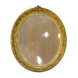 A 19th century giltwood and plaster wall mirror,