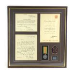A framed LDV/Home Guard medal awarded to Laurence Victor Showler Archer,