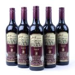 5 bottles of Kay Brothers Amery Vineyards Hillside Shiraz 2004 McLaren Vale