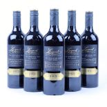 5 bottles of Langmeil Winery The Freedom 1843 Shiraz Barossa 2012 Australia with wooden box