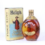 An old bottle of John Haig & Co Dimple Scotch Whisky with Spring cap and box 70 proof no size