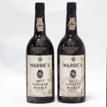 2 bottles of Warre's 1977 Vintage Port (ullage Top Shoulder)