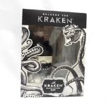 The Kraken Black Spiced Caribbean Rum gift pack with glass 1 litre 40% (Note VAT added to bid