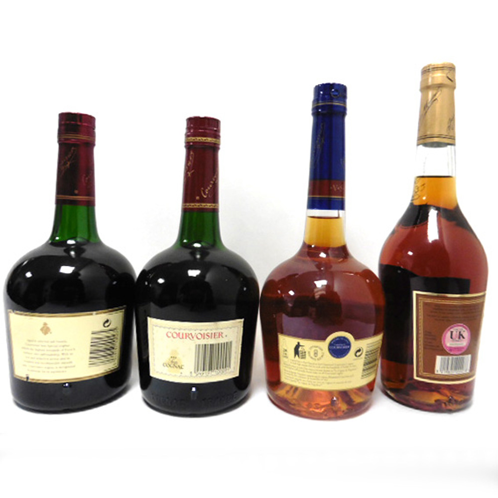 4 bottles of Cognac, 2x Courvoisier VS 70CL 40%, - Image 2 of 2