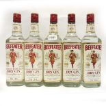 5 bottles of Beefeater London Dry Gin 70cl 40%