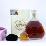 A bottle of Camus Borderies XO Family Estate Cognac with box & Miniature 40% 70cl & 5cl