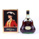 A bottle of Hennessy XO Cognac with box Duty Free label no size nor strength stated estimate 70cl