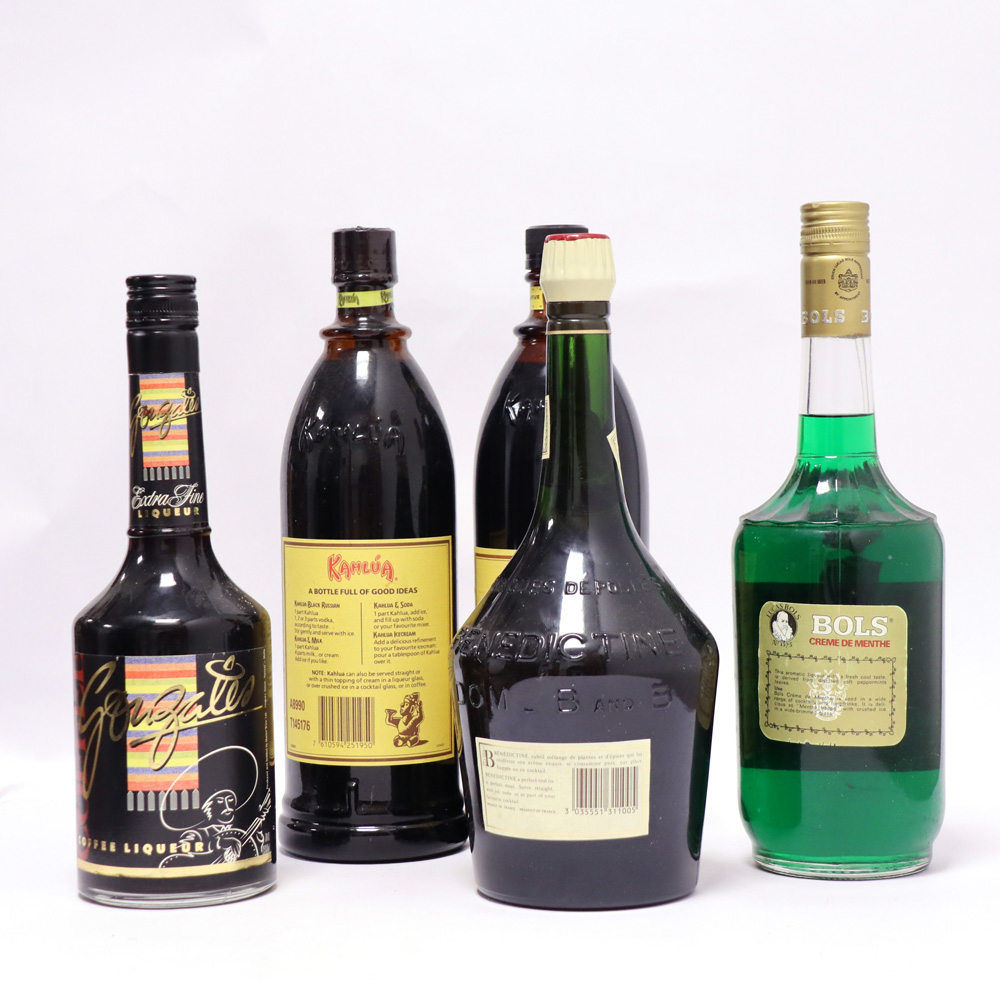 5 bottles, 2x Kahlua Coffee Liqueur 26. - Image 2 of 2