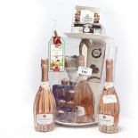 6 bottles of Goccia Rosa Piccini Extra Dry Italian Sparkling Rose with 2 Afternoon Tea Cake stands