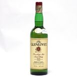 A bottle of The Glenlivet 12 year old Pure Single Malt Scotch Whisky by George & JG Smith,