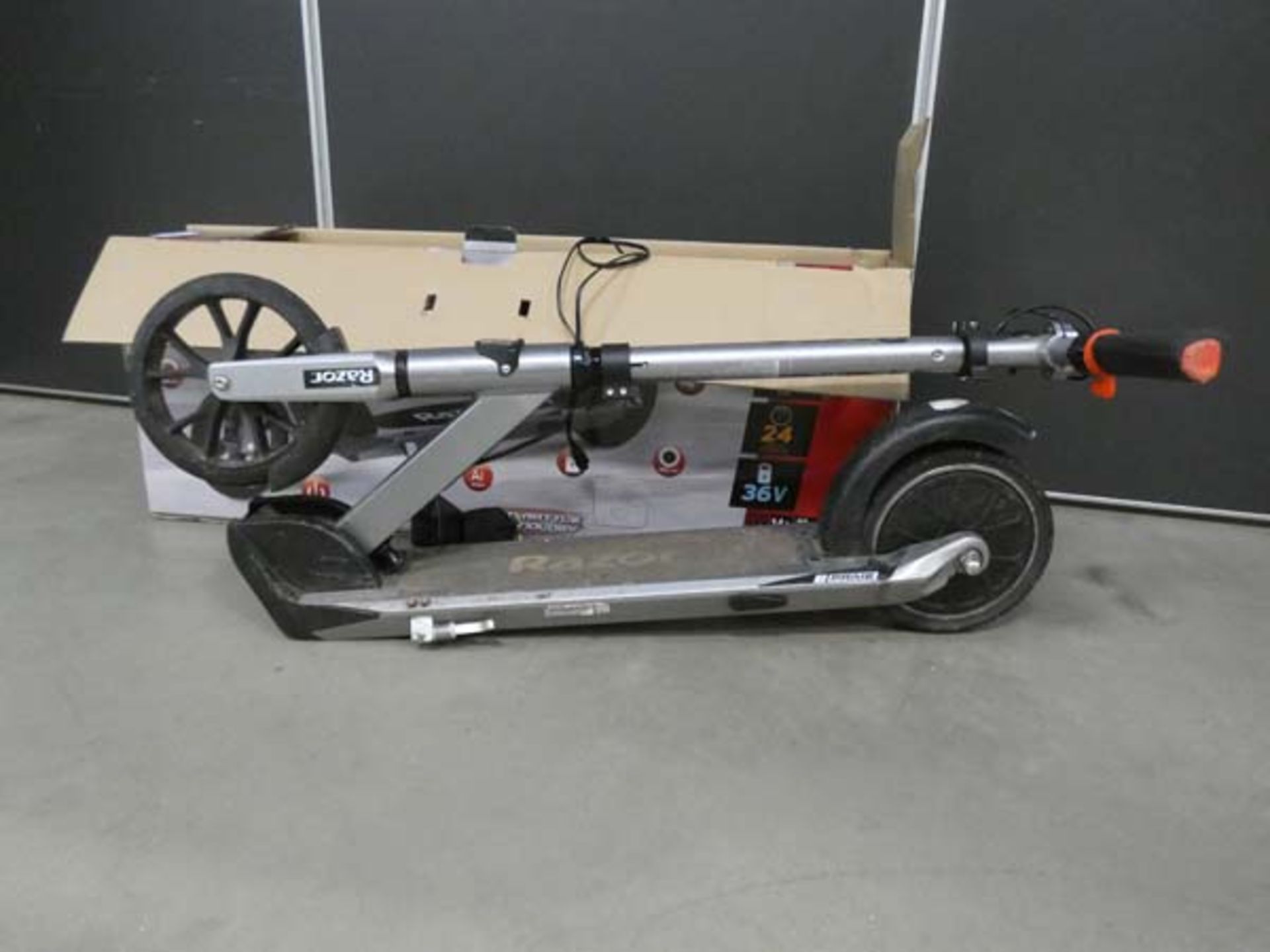 Boxed Razor electric scooter with charger