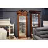 Continental walnut framed pier mirror