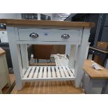 White painted oak hall table with single drawer and shelf under (17)