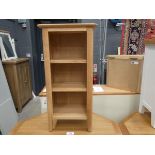 Small oak open front bookcase (27)