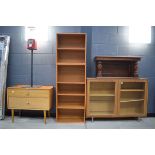 2 Tapley narrow teak bookcases